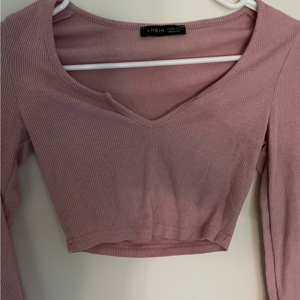 blush pink long sleeve